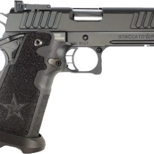 Staccato P 2011 Pistol 12-0200-000003, 9mm, 4.4", Tac Texture Grips, DLC Black Finish, 20 Rd